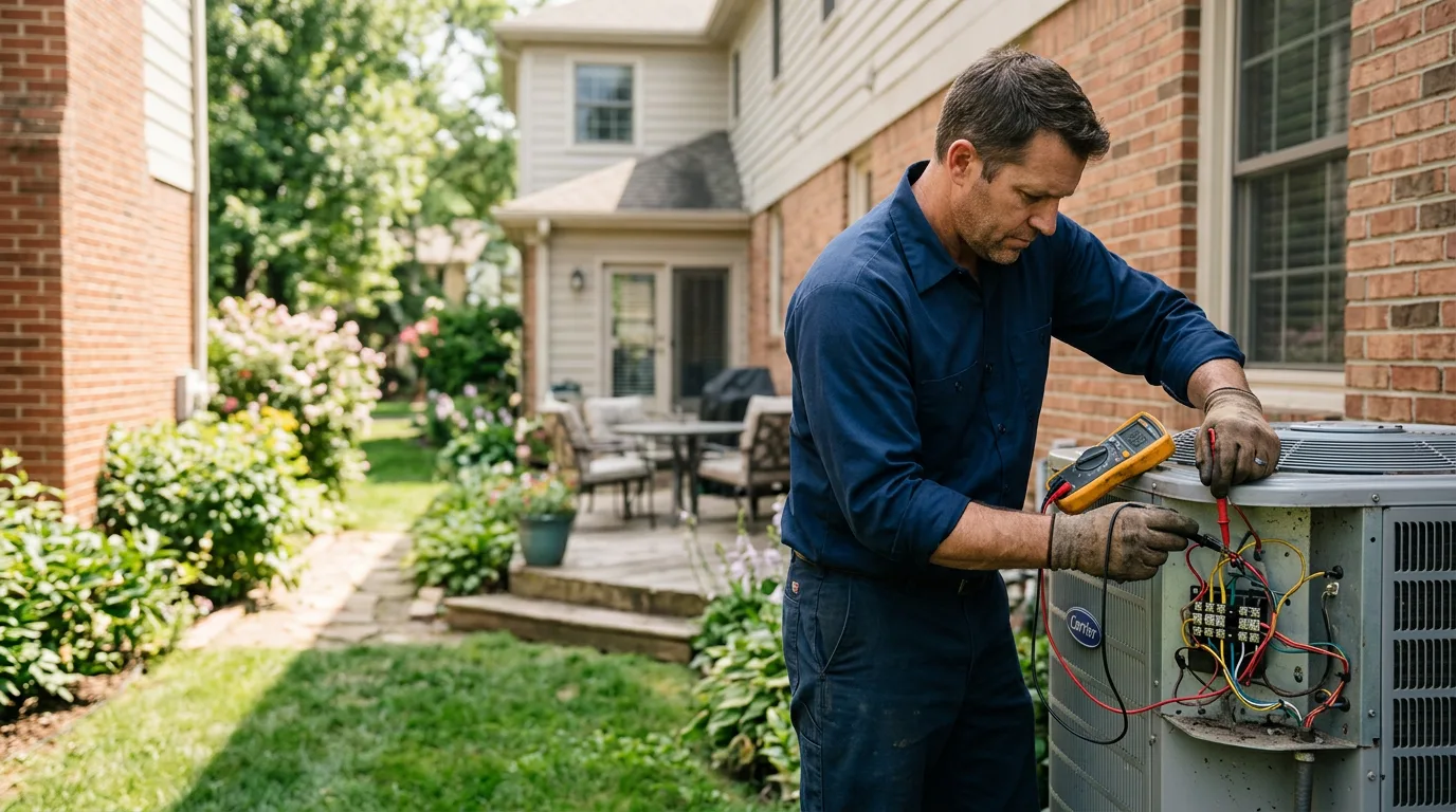 HVAC technician working near Birnamwood, WI